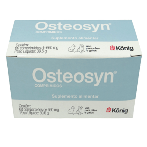 OSTEOSYN 660MG VITAMINAS CÃES E GATOS 60 COMPRIMIDOS KONIG