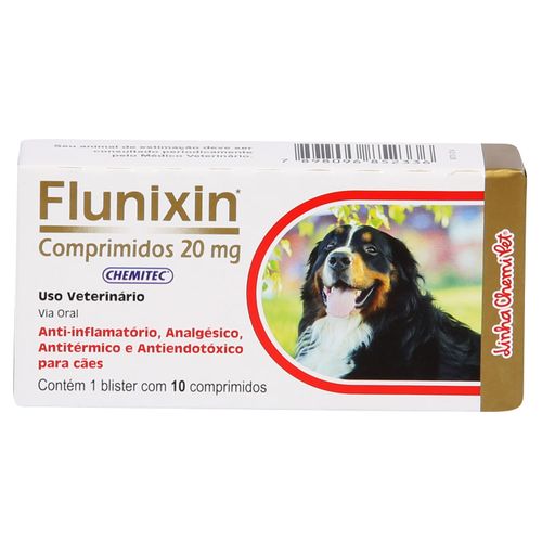 Flunixin 20mg Chemitec c/ 10 Comprimidos Flunixin 20mg Chemitec c/ 10 Comprimidos