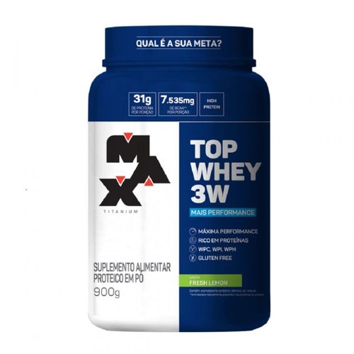 Top Whey 3W (900g) - Sabor: Mais Performance - Fresh Lemon Top Whey 3W (900g) - Sabor: Mais Performance - Fresh Lemon