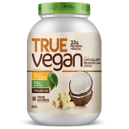 True Vegan (837g) - Sabor: Chocolate Branco c/ Coco True Vegan (837g) - Sabor: Chocolate Branco c/ Coco