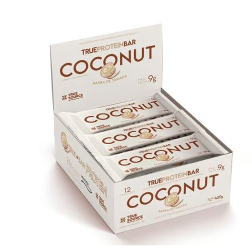 True Protein Bar Display (12 unid. 35g) - Sabor: Coconut True Protein Bar Display (12 unid. 35g) - Sabor: Coconut