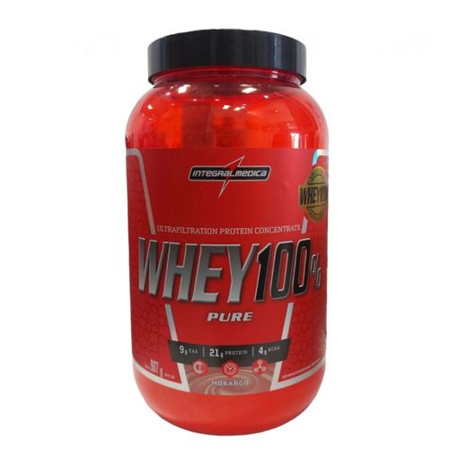 Whey 100% Pure Pote (907g) - Sabor: Morango Whey 100% Pure Pote (907g) - Sabor: Morango