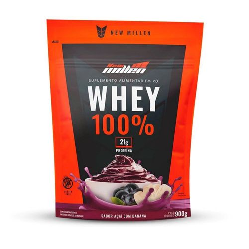 Whey 100% Refil (900g) - Sabor: Açai com  Banana