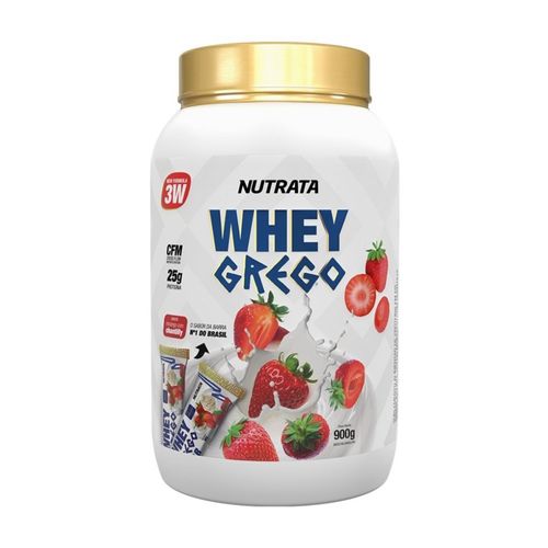 Whey Grego (900g) - Sabor: Morango com Chantilly