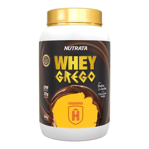 Whey Grego (900g) - Sabor: Dulce De Leche c/ Chocolate Belga Havanna Whey Grego (900g) - Sabor: Dulce De Leche c/ Chocolate Belga Havanna