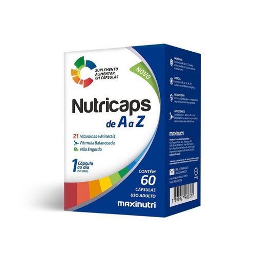 Nutricaps de A a Z (60 caps) - Padrão: Único Nutricaps de A a Z (60 caps) - Padrão: Único