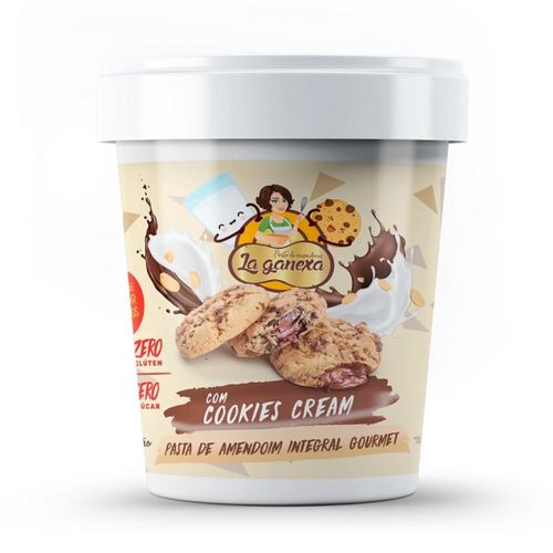 Pasta de Amendoim Integral Gourmet (1,05kg) - Sabor: com Cookies Cream Pasta de Amendoim Integral Gourmet (1,05kg) - Sabor: com Cookies Cream