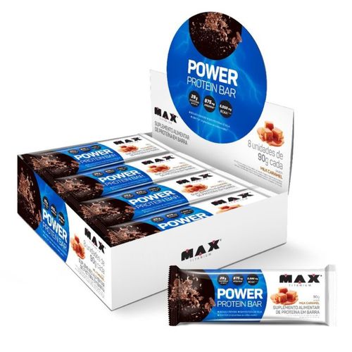Power Protein Bar Caixa com 8 Unidades (720g) - Sabor: Milk Caramel Power Protein Bar Caixa com 8 Unidades (720g) - Sabor: Milk Caramel