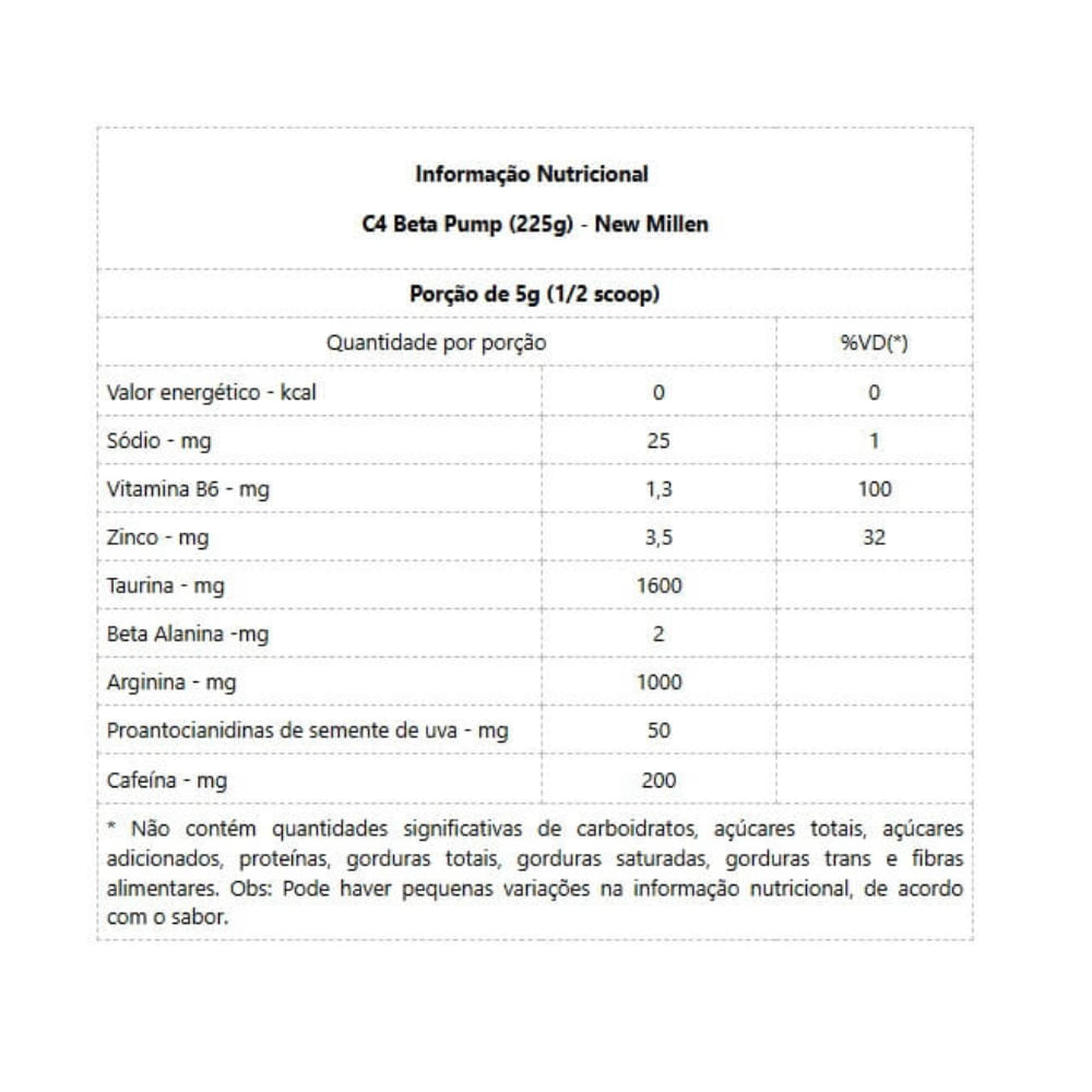 C4 Beta Pump (225g) - Sabor: Frutas Roxas. - Drogarias Pacheco