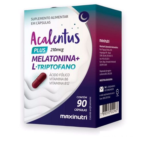 Acalentus Melatonina + L-Triptofano (90 caps) - Padrão: Único Acalentus Melatonina + L-Triptofano (90 caps) - Padrão: Único