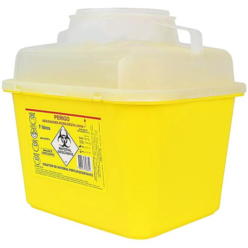 Coletor Rígido para Perfurocortantes Labor Import - 7 Litros Coletor Rígido para Perfurocortantes Labor Import - 7 Litros