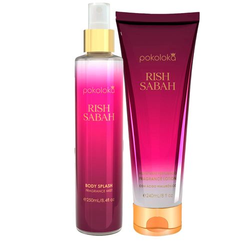 Kit Pokoloka Rish Sabah - Loção Body Splash 250ml + Body Lotion 240ml NULO