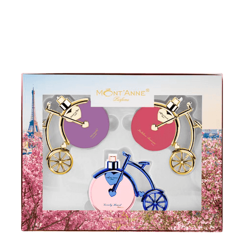 Kit Mont'Anne Parfums Feminino - Deserve Glamour + Pulcher Femme Luxe + Lovely Heart Luxe Kit