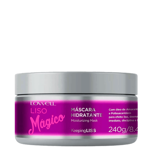 Lowell Liso Mágico - Máscara Hidratante 240g 240G 240g Lowell Liso Mágico - Máscara Hidratante 240g 240G 240g