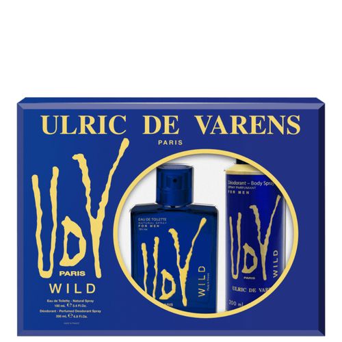 Kit Ulric de Varens UDV Wild Masculino - Eau de Toilette 100ml + Body Spray 200ml Kit
