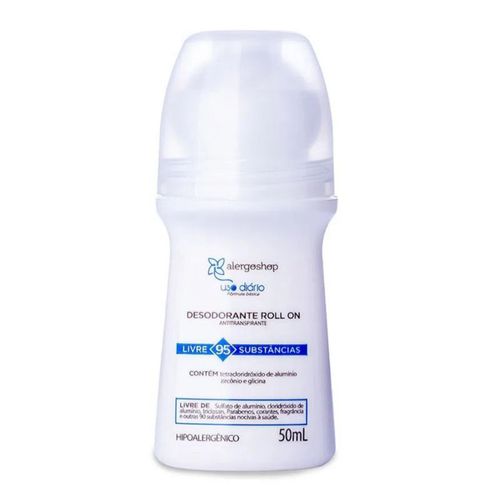 Desodorante Roll-On Uso Diário Alergoshop 50ml Branco