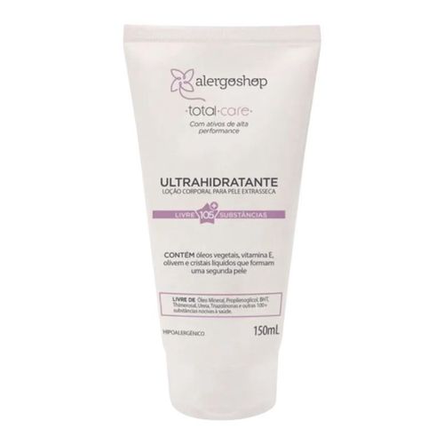 Loção Corporal Ultrahidratante Hipoalergênica Total Care Alergoshop 150ml