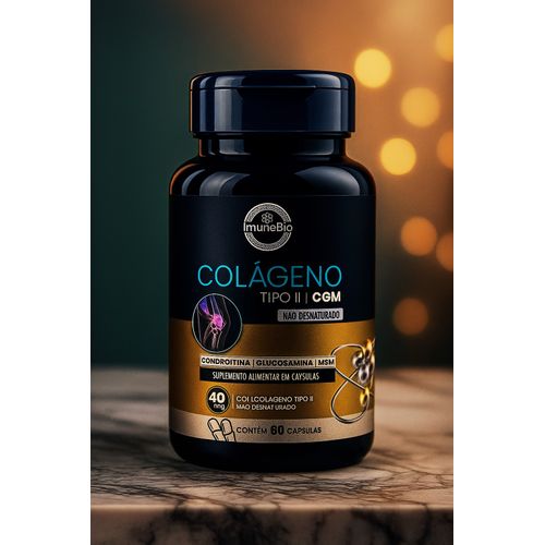 Colágeno Tipo 2 CGM + Glucosamina + Condroitina + MSM 60 Caps; Premium