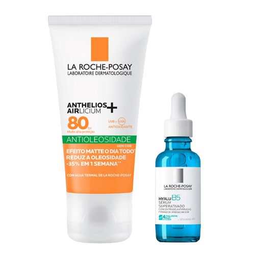 Kit-La-Roche-Posay-Serum-Antirrugas-Hyalu-B5-30ml---Protetor-Solar-FPS-80-Anthelios-Airlicium--40g Kit-La-Roche-Posay-Serum-Antirrugas-Hyalu-B5-30ml---Protetor-Solar-FPS-80-Anthelios-Airlicium--40g