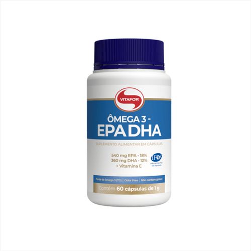 Ômega 3 EPA DHA Vitafor 1000mg com 60 cápsulas Ômega 3 EPA DHA Vitafor 1000mg com 60 cápsulas