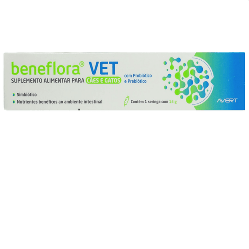 Beneflora Vet 14g Suplemento Alimentar P/ Cães e Gatos Avert Beneflora Vet 14g Suplemento Alimentar P/ Cães e Gatos Avert