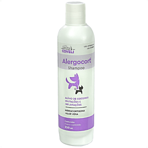ALERGOCORT SHAMPOO 250ML PARA CÃES E GATOS COVELI ALERGOCORT SHAMPOO 250ML PARA CÃES E GATOS COVELI