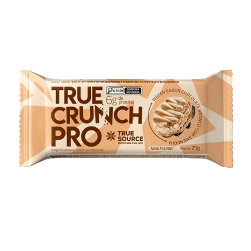 Wafer Proteico True Crunch Pro Chocolate Branco True Source 25g