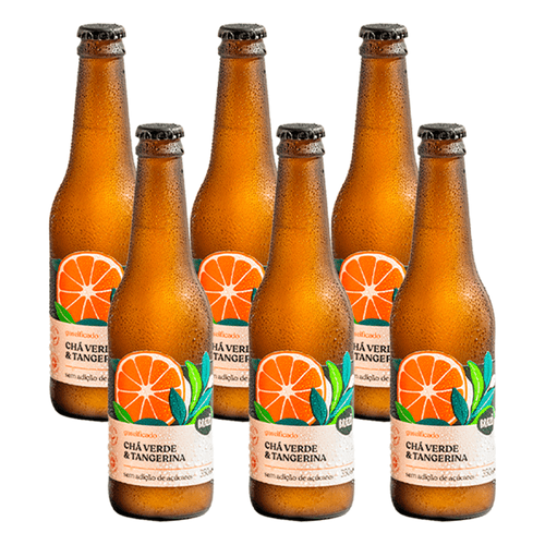 Kit 6X: Chá Verde com Tangerina Gaseificado Brazô 350ml