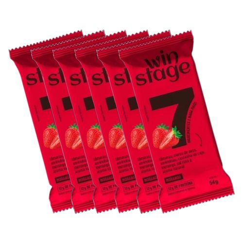 Kit 6X: Barra de Proteína Morango Sem Açúcar WinStage 54g