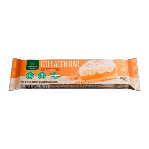 Barra de Proteína Collagen Bar Banoffee Nutrify 50g