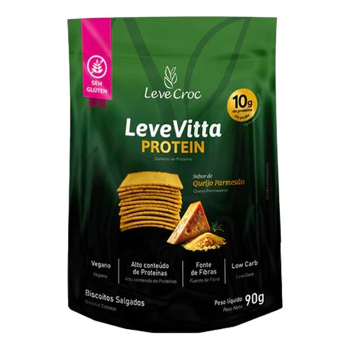Biscoito Leve Vitta Protein Sabor Parmesão Leve Croc 90g Biscoito Leve Vitta Protein Sabor Parmesão Leve Croc 90g