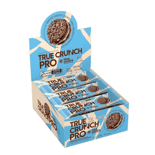 Wafer Proteico True Crunch Pro Cookies And Cream 25g True Source 12 Unidades