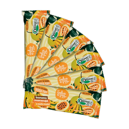 Kit 6X: Barra de Frutas Banana e Maracujá Orgânica Selva e Paz 30g