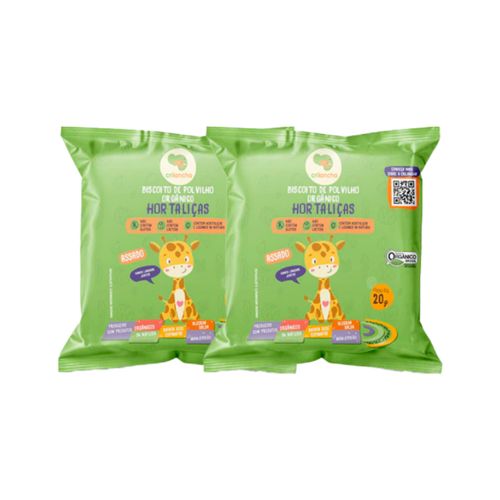 Kit 2X: Biscoito de Polvilho Hortaliças Vegano Orgânico Crilancha 20g