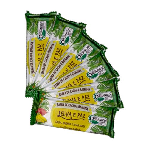 Kit 6X: Barra de Frutas Cacau e Banana Orgânica Selva e Paz 30g Kit 6X: Barra de Frutas Cacau e Banana Orgânica Selva e Paz 30g