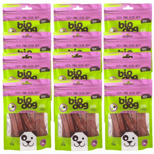 12x Petisco Bio Dog- Sensitive - Cordeiro com Pato- 100g