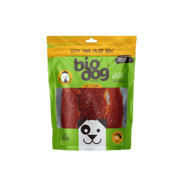 Petisco Gourmet Bio Dog Soft Steak- para Cães- Frango-100g