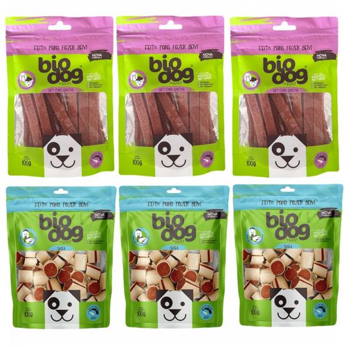 3x Sushi Frango + 3x Sensitive Cordeiro com Pato - Bio Dog 3x Sushi Frango + 3x Sensitive Cordeiro com Pato - Bio Dog