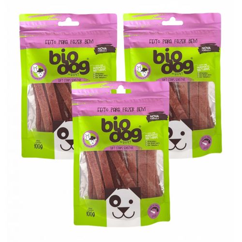 3x Petisco Bio Dog- Sensitive - Cordeiro com Pato- 100g 3x Petisco Bio Dog- Sensitive - Cordeiro com Pato- 100g