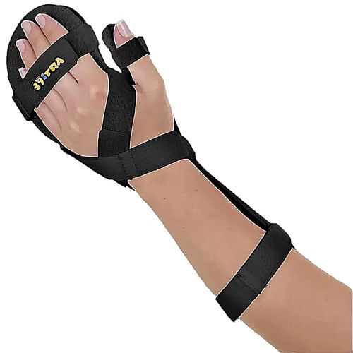 Tala Imobilizadora Punho Mãos Dedos Preta Esquerdo - unidade