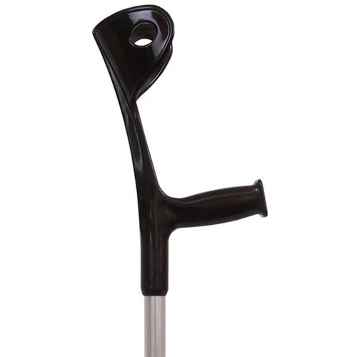 Muleta Canadense Fixa Regulável Sequencial - Preta - Até 150kg - Unidade