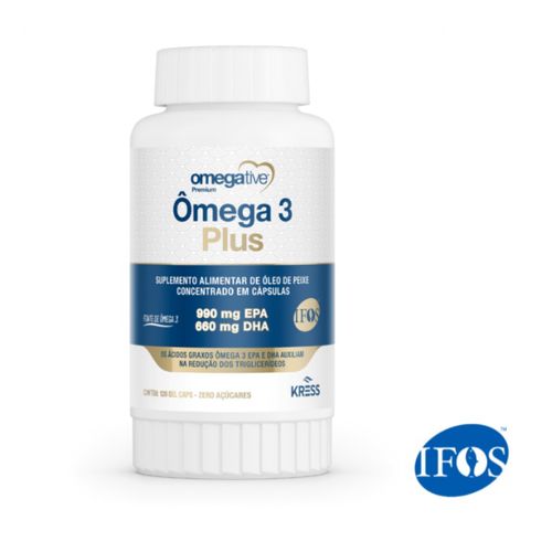 Omegative Plus Ômega 3 990EPA 660DHA Kress 60cps Omegative Plus Ômega 3 990EPA 660DHA Kress 60cps