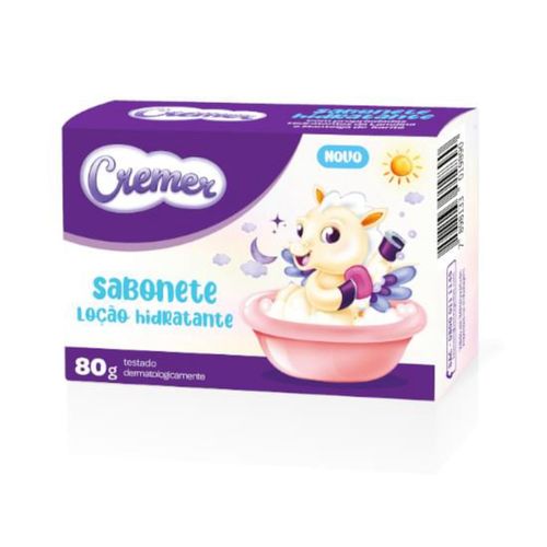 Kit c/9 Sabonete infantil barra loção hidratante cremer 80g