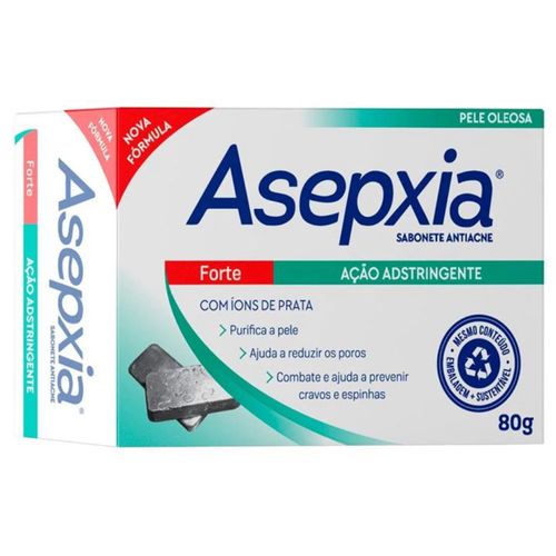 Kit c/9 Sabonete Asepxia Barra 80g Forte Kit c/9 Sabonete Asepxia Barra 80g Forte