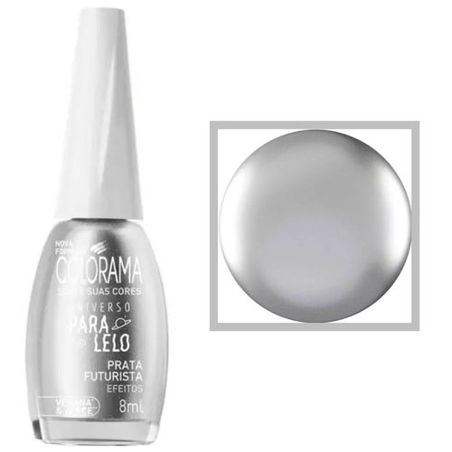 Kit c/9 Esmalte Universo Paralelo Prata Futurista Colorama