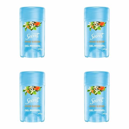 Kit c/4 Unidades de Desodorante Secret Gel 45g Orange Blossom