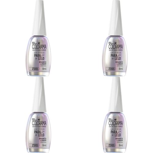 Kit c/4 Unidades de Esmalte Colorama Efeitos Branco Lunar