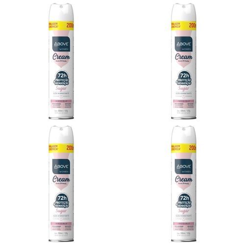 Kit c/4 Unidades de Desodorante Aerosol Above 200ml Cream Sugar