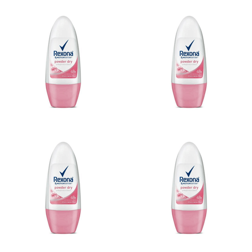 Kit c/4 Unidades de Desodorante Rollon Rexona 50ml Feminino Powder