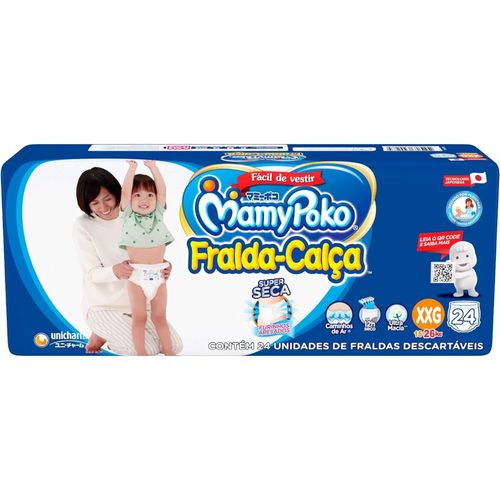 Kit c/4 Unidades cada de Mamypoko Fralda Calça Jumbo Xxg C/24 Unidades cada Kit c/4 Unidades cada de Mamypoko Fralda Calça Jumbo Xxg C/24 Unidades cada